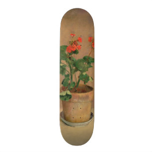 Skateboard Geranios en un pote, c.1905 (aceite en lona)