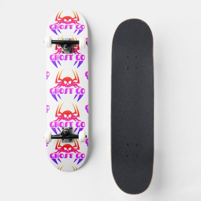 Skateboard Ghost Go Spooky Season (Anverso)