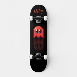 Skateboard ghost rouge noir nom perso Fan art Pac-Man