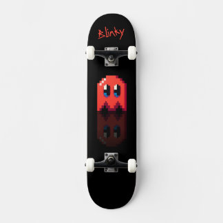 Skateboard ghost rouge noir nom perso Fan art Pac-Man