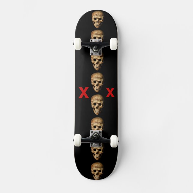 Skateboard Ghoulish Grinning Skull (Anverso)