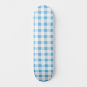 Skateboard Gingham Azul Bebé