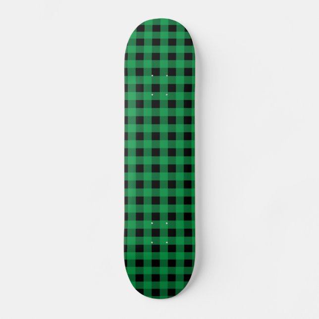 Skateboard Ginham Green y Black (Anverso)