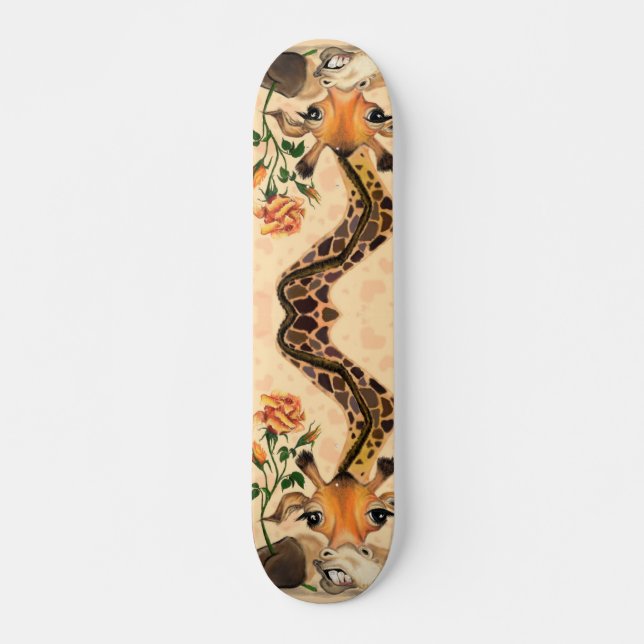 Skateboard Giraffe romántica - Caballero - Gracioso - (Anverso )