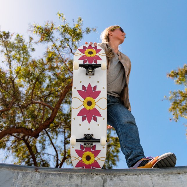 Skateboard Girasol de arte (Exterior 1)