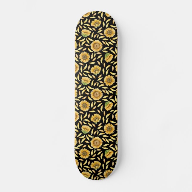 Skateboard Girasol dorado (Anverso)