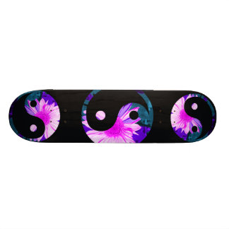 Skateboard girasol pintado yang del arco iris del yin