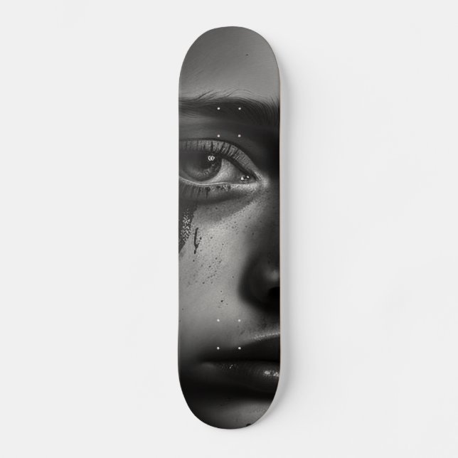 Skateboard Girl with tears (Anverso)