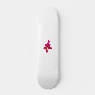 Skateboard Girly Design, Light Gold, Purplish Red