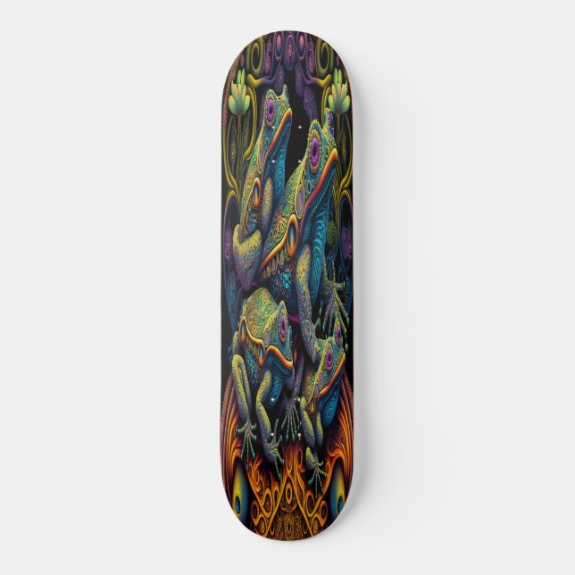 Skateboard Girly Frog Retro Style (Anverso)