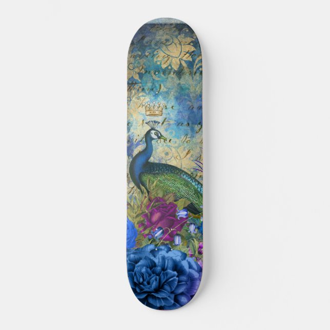 Skateboard Girly Peacock Blue Pretty Fantasy (Anverso)