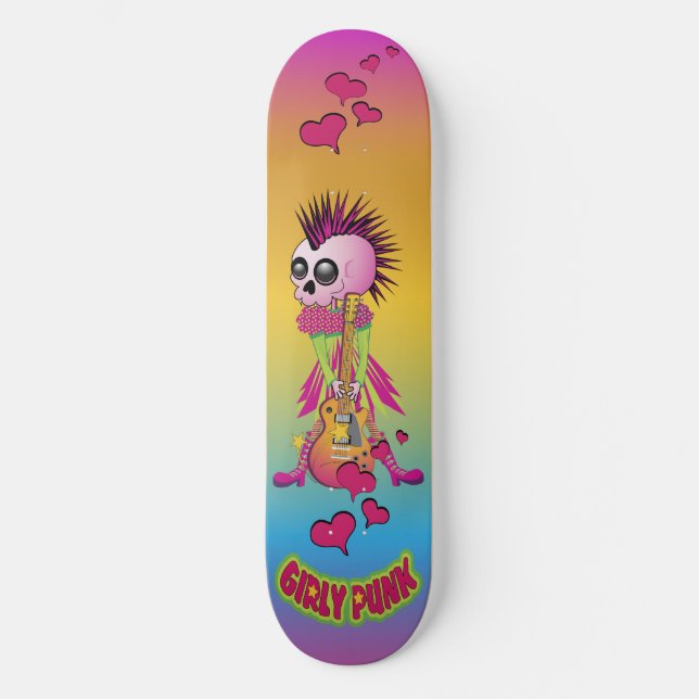 Skateboard Girly Punk Rock Skate (Anverso)