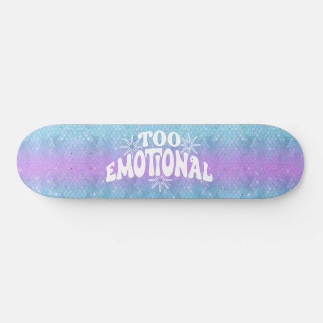 Skateboard Girly Purpurina Mermaid Blue Fun Worldw (Horz)