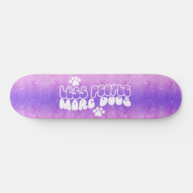 Skateboard Girly Purpurina Perros Positivos (Horz)