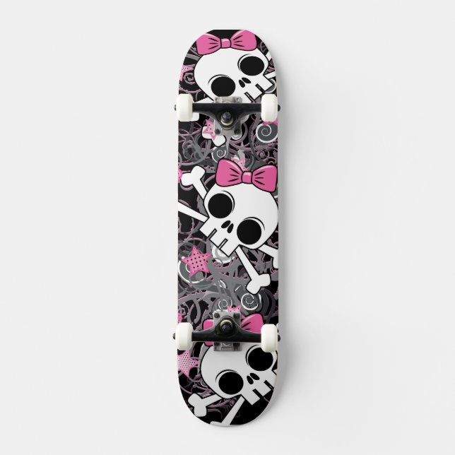 Skateboard Girly Skull y Crossbone (Anverso)