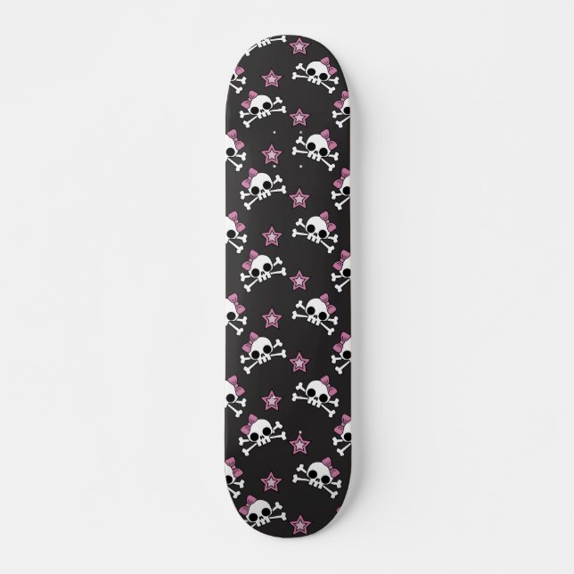 Skateboard Girly Skulls y Stars (Anverso )