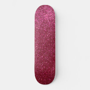 Skateboard Girly Sparkly Wine Burgundy Purpurina rojo