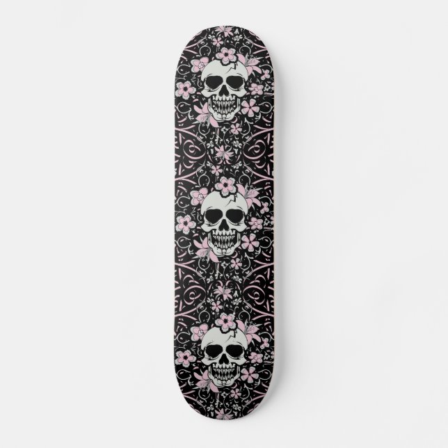 Skateboard Girly Vintage Skull (Anverso)