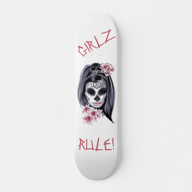 Skateboard GIRLZ GOLE Sugar Skull Day of the Dead (Anverso )
