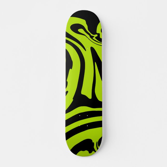 Skateboard Giro de mármol retro Lime Green y Black (Anverso )