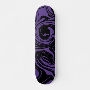 Skateboard Giro de mármol retro morado y negro