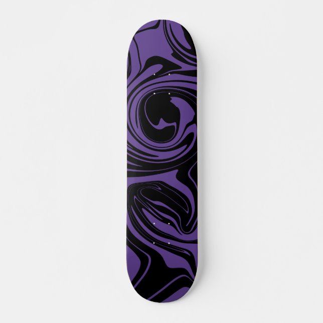 Skateboard Giro de mármol retro morado y negro (Anverso )