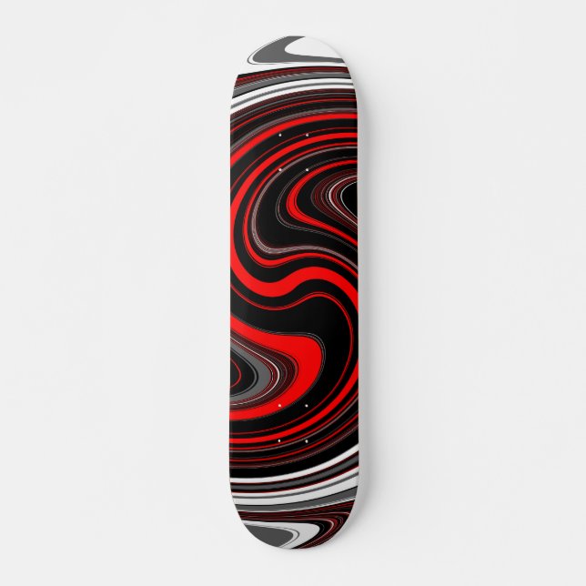 Skateboard Giro de pintura roja blanca negra (Anverso )