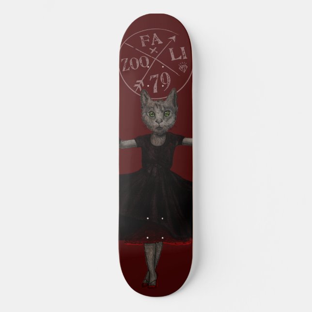 Skateboard Giro, girando, gatito de las costuras (Anverso)