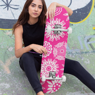 Skateboard Giro rosa moderno resumen moda Guay Floral
