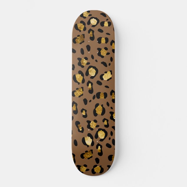 Skateboard Glam de impresión de animales leopardos #29 #patró (Anverso)