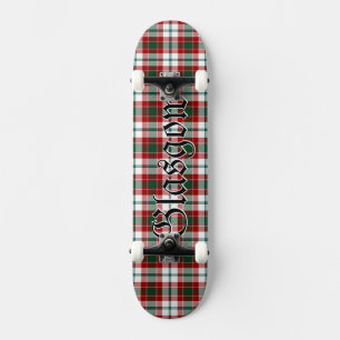 Skateboard Glasgow Clan Tartán Escocia Placa