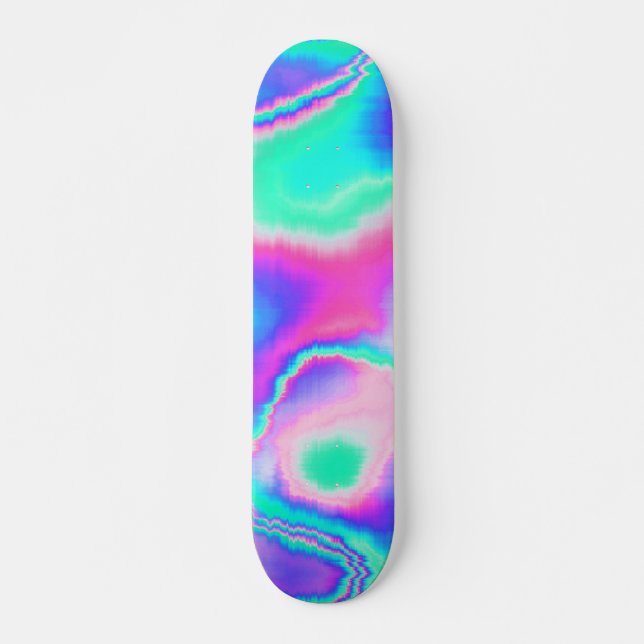 Skateboard Glitch holográfico (Anverso )