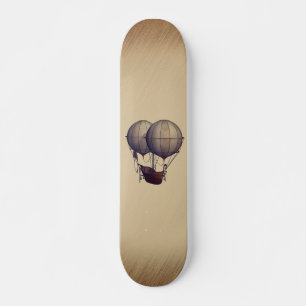 Skateboard Globos de aire caliente de Steampunk con barco