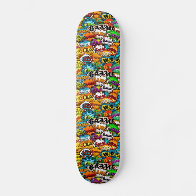 Skateboard Globos de Diálogo de Cómic (Anverso)