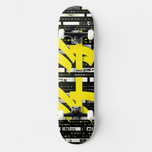 Skateboard Glossy Pink Donut with Dark Sprinkles