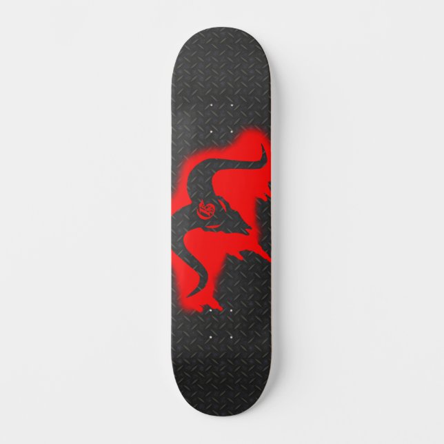 Skateboard Goatamentise Goatskull Stencil (Anverso)