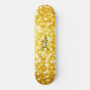 Skateboard Gold Bokeh moderno