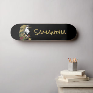 Skateboard Gold personalizado    Unicorn