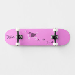 Skateboard GORGEOSAS pinturas de perro beagle rosado con pint