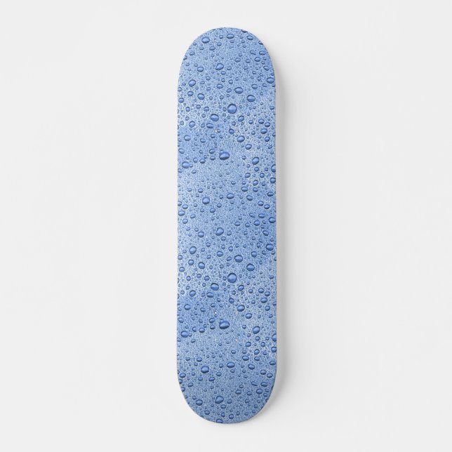 Skateboard Gotas de agua azul (Anverso )