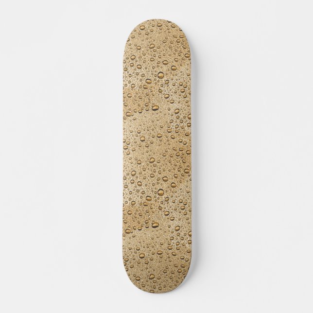 Skateboard Gotas de agua de oro (Anverso )