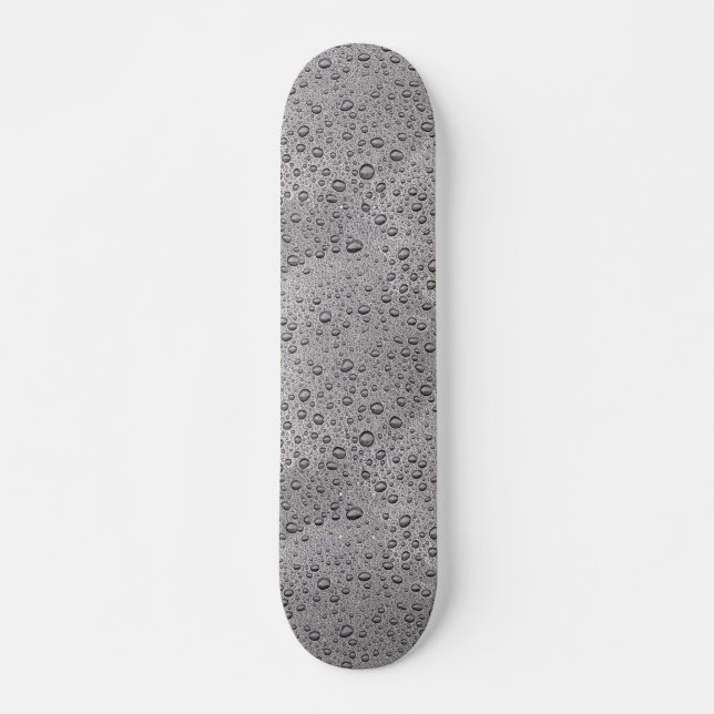 Skateboard Gotas de agua gris (Anverso )