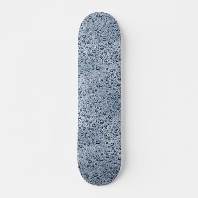 Skateboard Gotas de agua gris de cañón (Anverso )