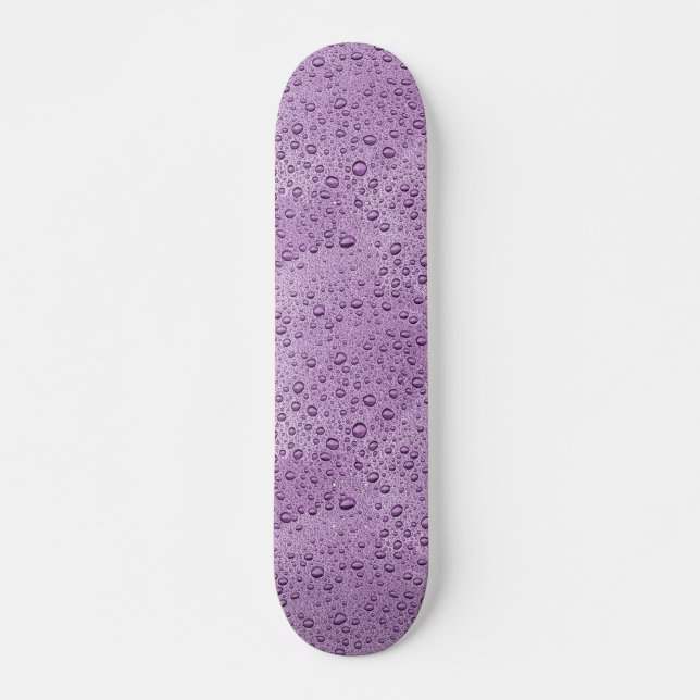 Skateboard Gotas de agua morada (Anverso )