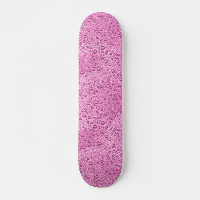 Skateboard Gotas de agua rosada caliente (Anverso )
