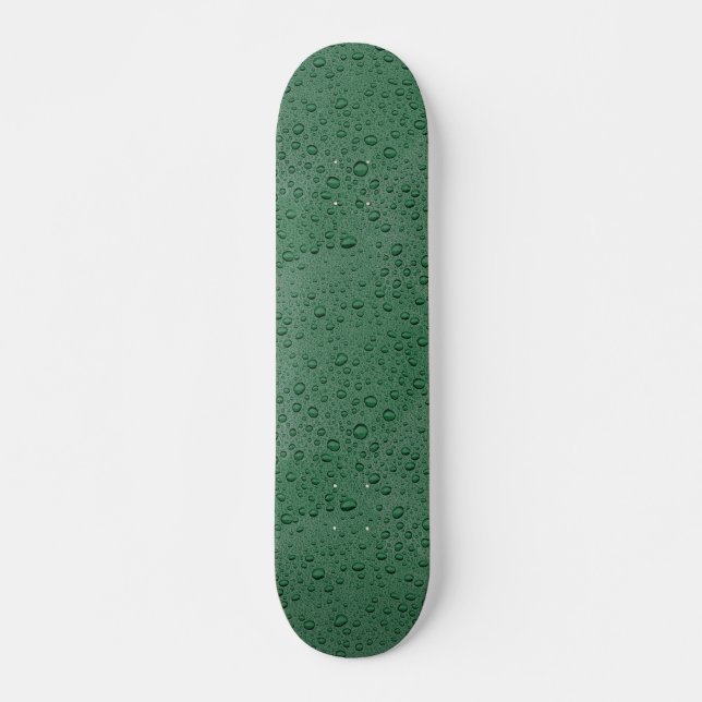 Skateboard Gotas de agua verde (Anverso )