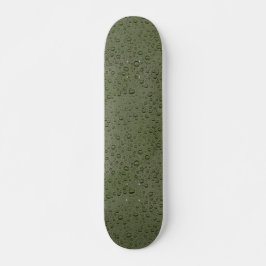 Skateboard Gotas de agua verde oliva