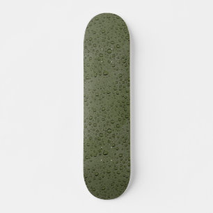 Skateboard Gotas de agua verde oliva