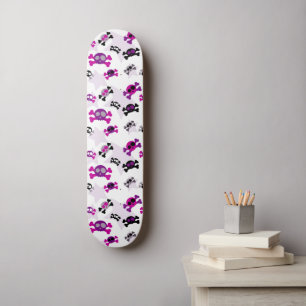 Skateboard Gótico Rockabilly Crossbone Retro Girly Skull