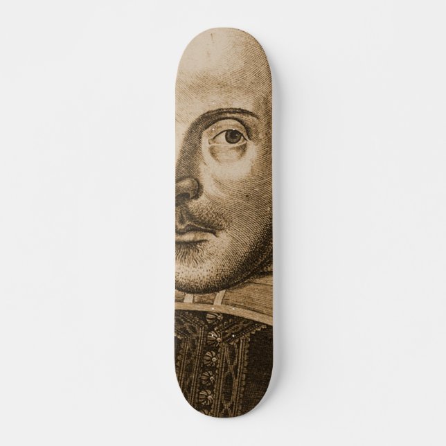 Skateboard Grabados de Shakespeare Droeshout (Anverso )